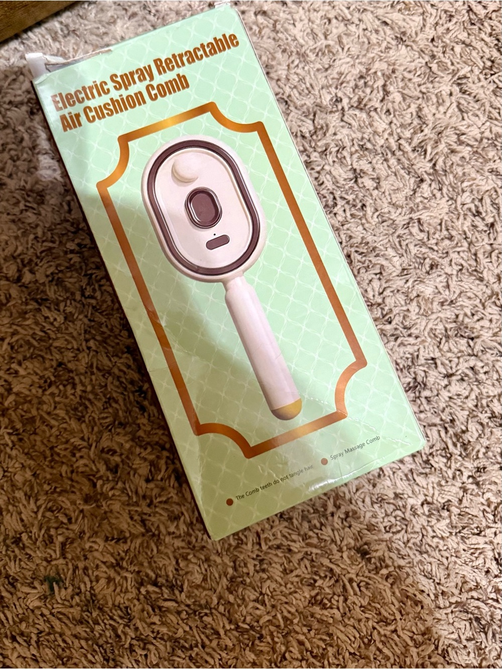 Electric Spray Retractable Air Cushion Comb - purple BNIB